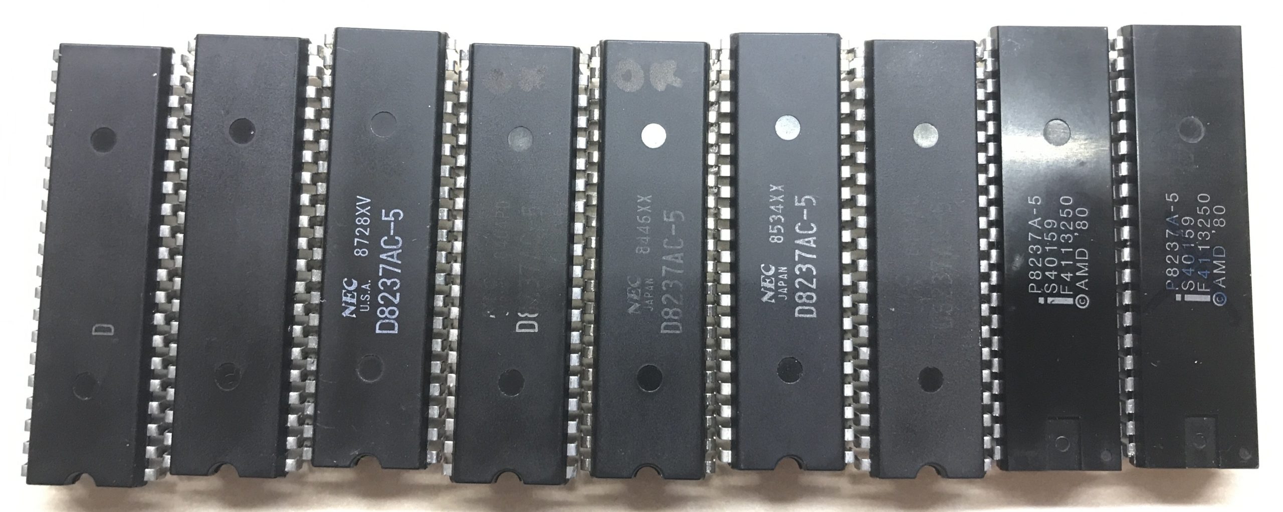I have tested a range of recycled 8237 DMA controllers